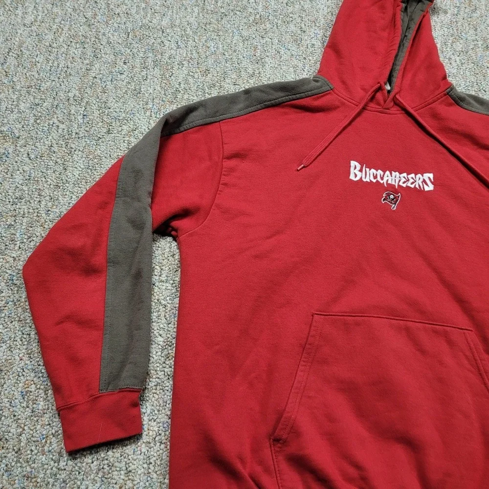 Tampa Bay Buccaneers Hoodie Mens XL Red Grey Pullover Sweatshirt‎ NFL Football